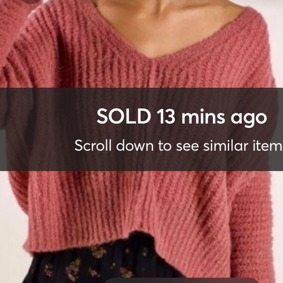 ❌SOLD❌ Free People Moonbeam V-Neck Sweater -NWOT - Picture 6 of 6